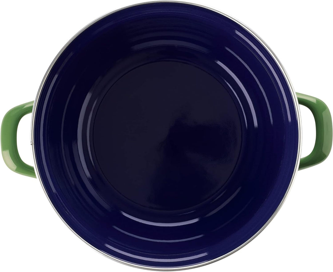 BK Indigo Holländisches Erbe Runde Deutsche Emaillierte Kasserolle mit Deckel mit PFAS-Freier Kerami