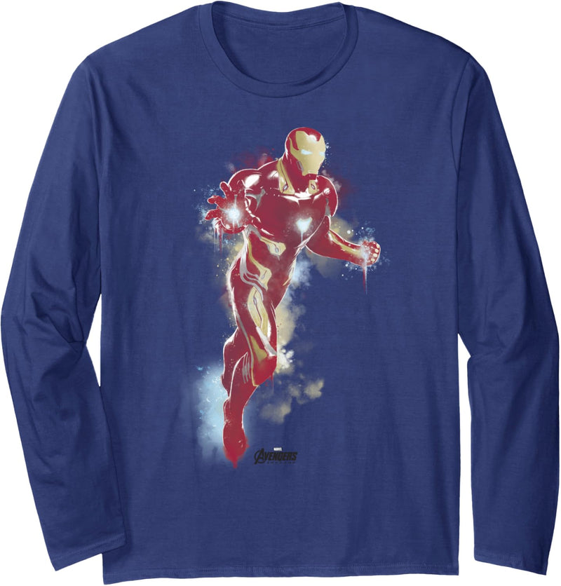 Marvel Avengers Endgame Iron Man Spray Paint Langarmshirt