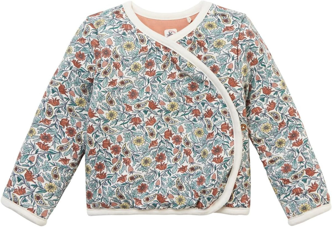 Noppies Baby-Mädchen Girls Indoor Jacket Nevada Reversible Strickjacke 56 Blue Surf - P425, 56 Blue