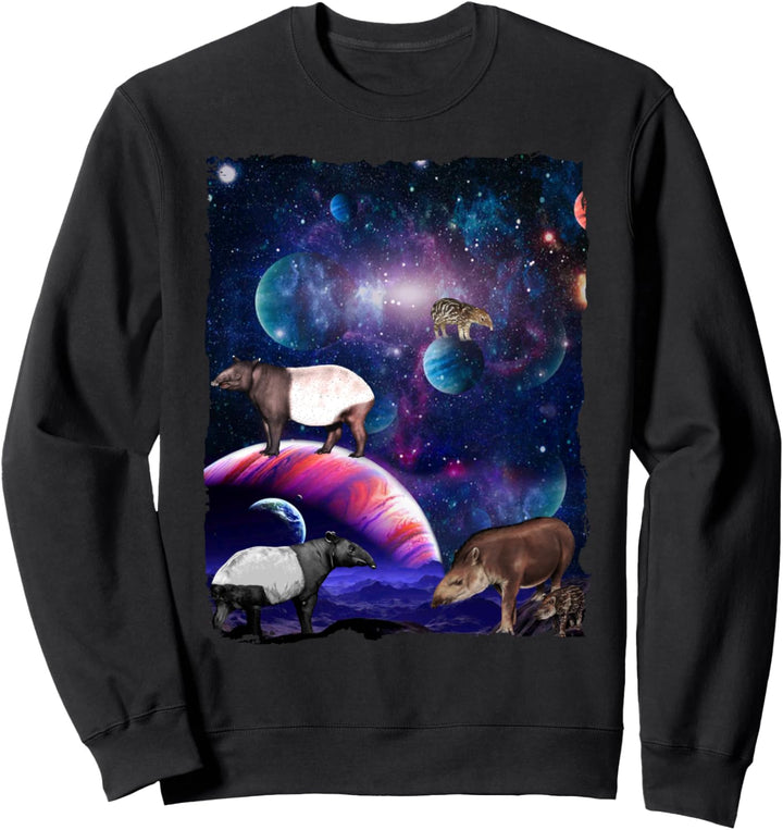 Tapir Universe Galaxy Stars Moon Space Wild Tapirs Lover Sweatshirt