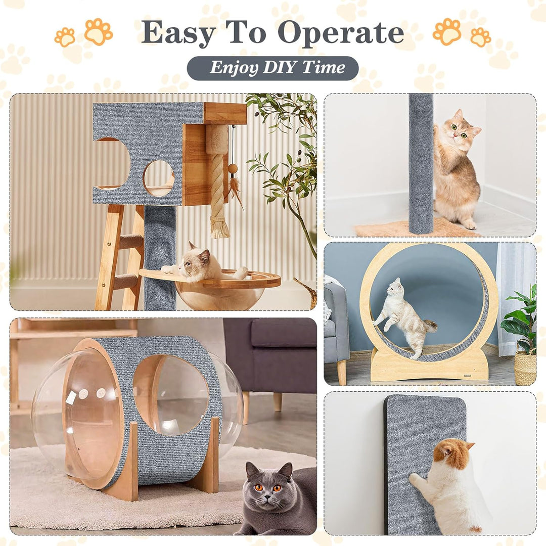 2 Stück Kratzmatte Selbstklebend, 200cmx40cm Kratzschutz Sofa Katze, Trimmbare Kratzschutz Wand, DIY