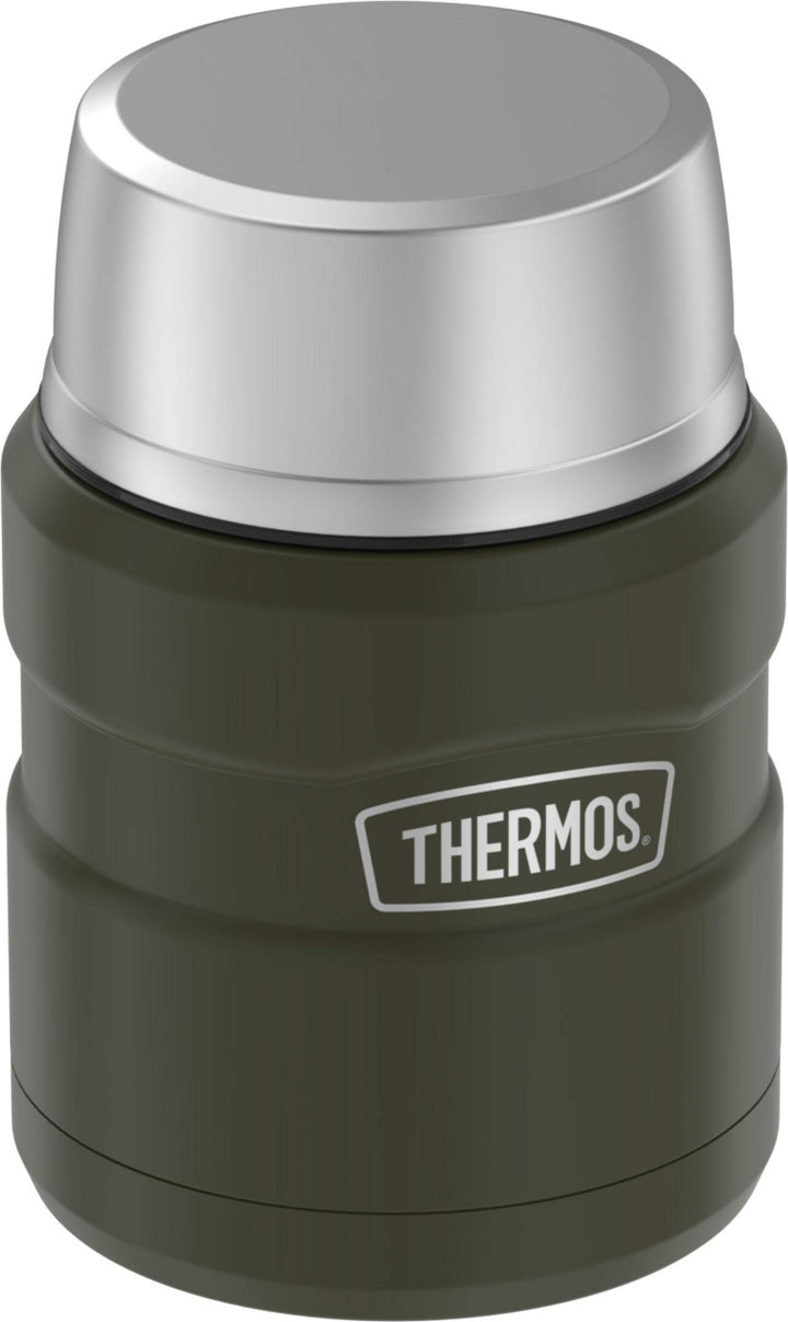 Thermos SK3000AGTRI4 King Food Jar mit Klapplöffel, Edelstahl, Armeegrün Armee-grün, Armee-grün