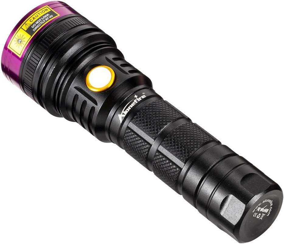 Alonefire SV18 12W UV Taschenlampe 365nm USB Aufladbar UV Schwarzlicht Taschenlampe Haustier Urin De