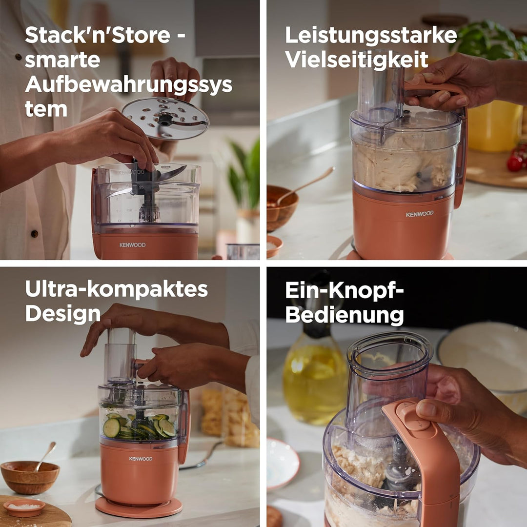 Kenwood MultiPro Compact – Kompakte Küchenmaschine mit Express Serve, Edelstahlmesser, Schneid- und