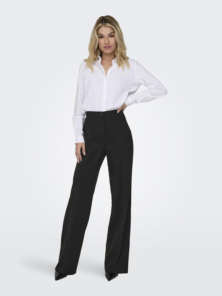 ONLY Damen Onlmia Hw Straight Pant Tlr Noos 34W / 32L Schwarz, 34W / 32L Schwarz