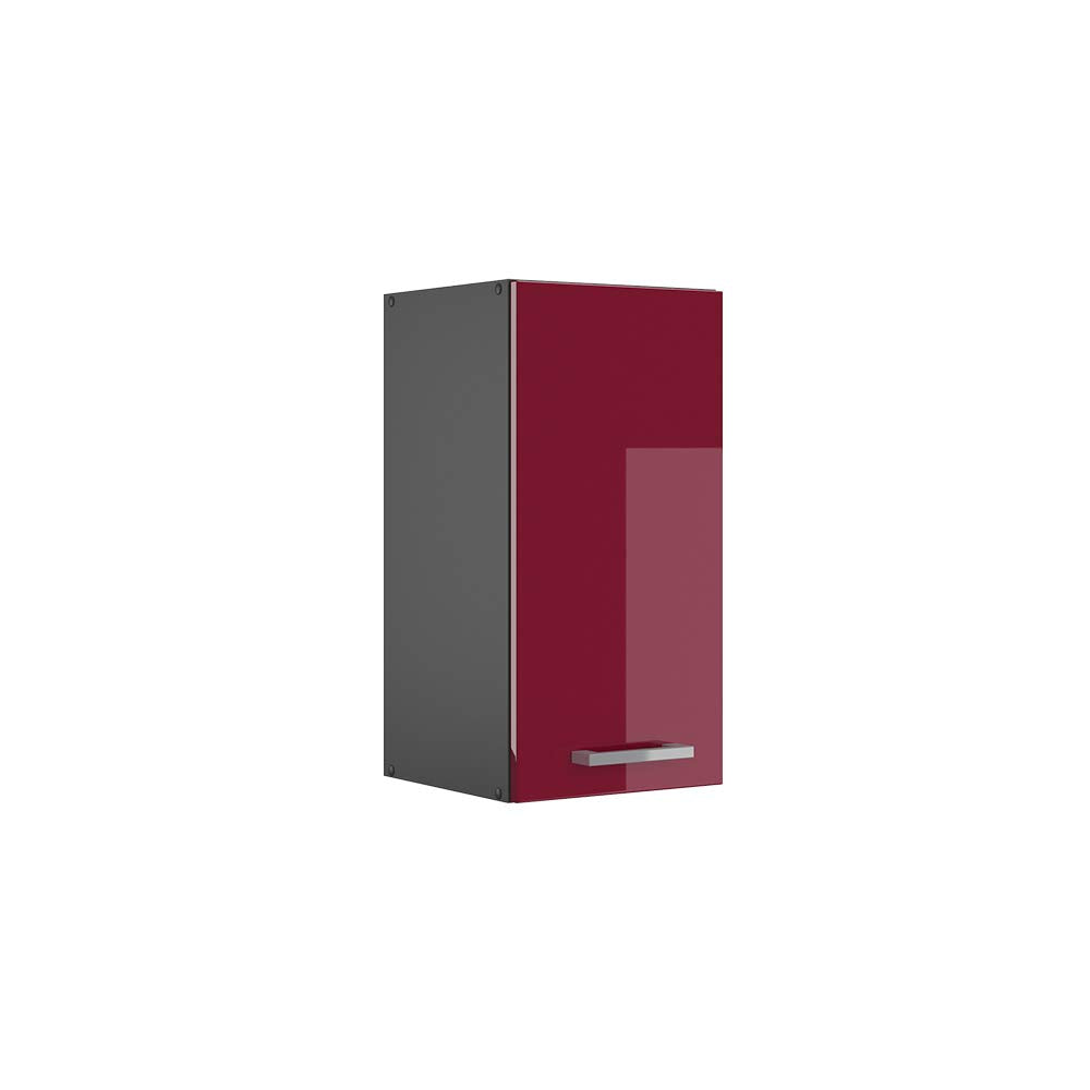 Vicco Hängeschrank R-Line, Bordeaux Hochglanz/Anthrazit, 30 cm Bordeaux Hochglanz Hängeschrank 30cm,