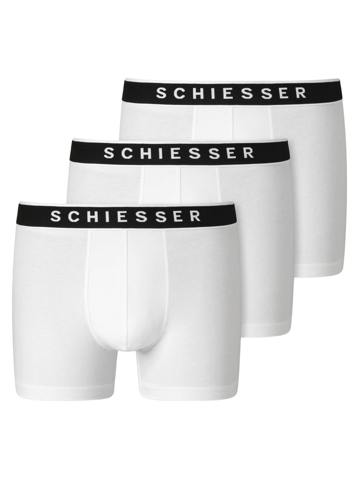 Schiesser Herren Boxershorts (3er Pack) S Weiss_173983, S Weiss_173983