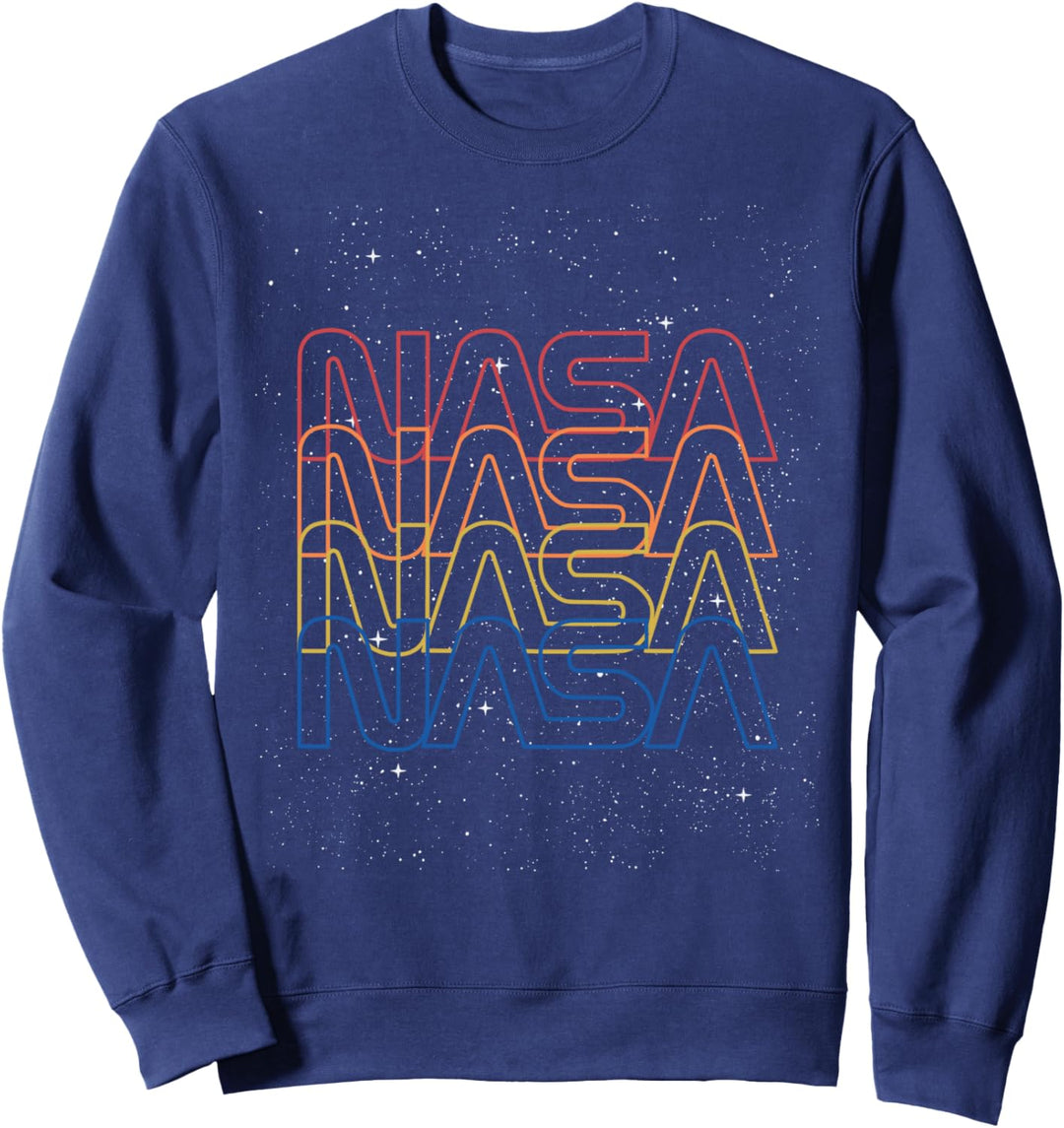 NASA Neon Space Logo Color Fade Sweatshirt