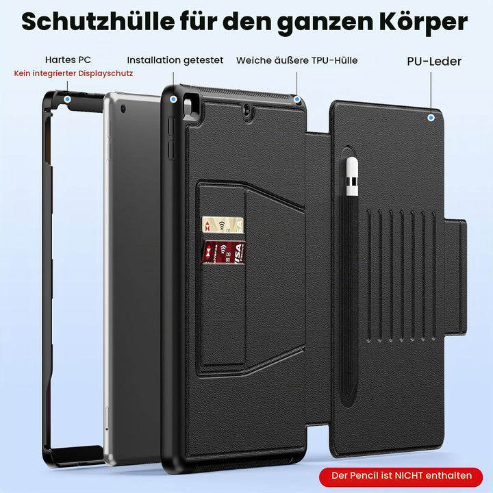 SEYMAC Hülle für iPad 9./8./7. Generation 10,2 Zoll 2021/2020/2019, Tropfenfeste Robuste Hülle mit [