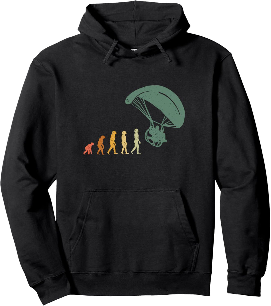 Vintage Fallschirmfliegen Motorschirm Paramotor Evolution Pullover Hoodie