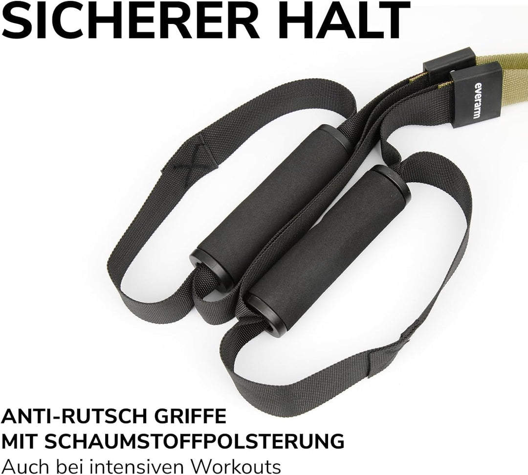 Schlingentrainer Set mit Türanker - Profi Suspension Trainer für Ganzkörpertraining - Sling Trainer