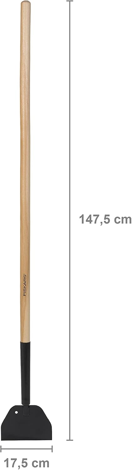 Fiskars Eisstösser, Blattbreite 17,5 cm, Borstahl-Blatt/Holz-Stiel, Schwarz, 1001639