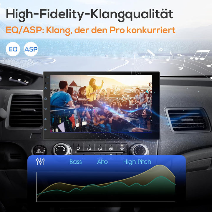 Haudio 7 Zoll Autoradio Tragbarer Carplay Bildschirm für Apple Carplay &amp; Android Auto, OTA-Updates C