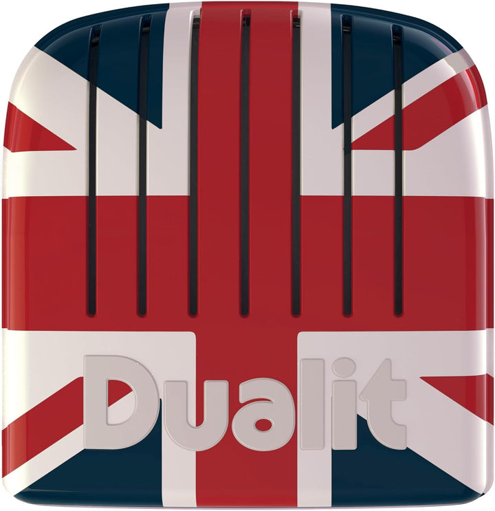 Dualit NEWGEN Premium Toaster 2 Scheiben Union Jack, handgefertigter Toaster Retro, ProHeat®-Heizele