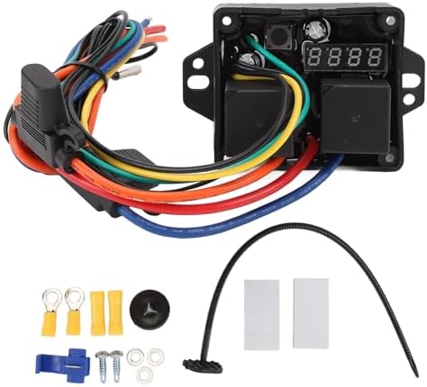 12V Digitaler Lüfterregler Dualer Elektrischer Lüfterreglersatz Einstellbare Temperatur Heizkörper E