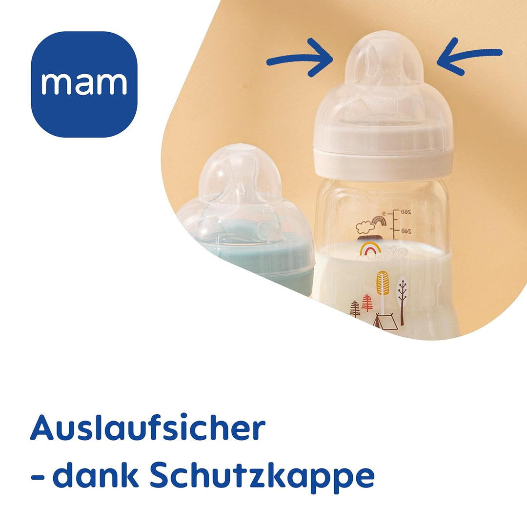 MAM Feel Good 260 ml, 0+ Mon., Robbe Beige/Clownfisch 260 ml, Beige/Clownfisch 260 ml