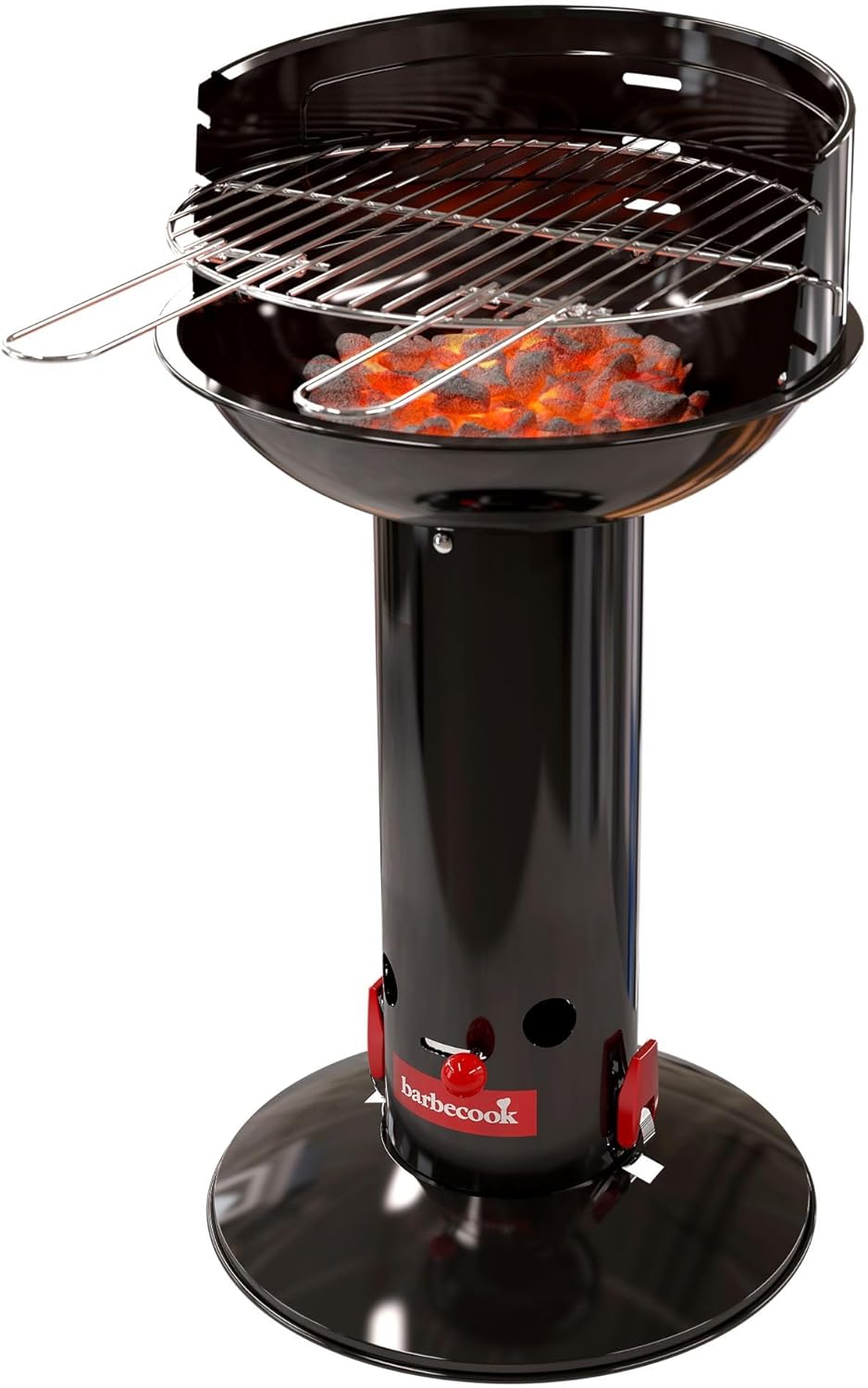 Barbecook Loewy 40 mini grill Holzkohlegrill BBQ mit Windschutz, Grillen für 4 Personen, schwarz, 40