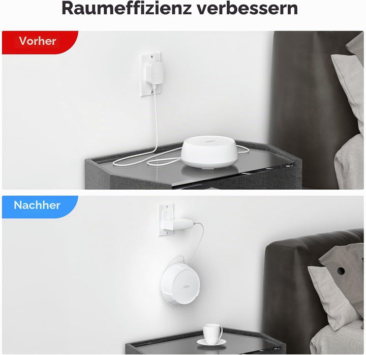 EDUP Wandhalterung für Deco BE23 / BE25 / BE3600 / BE5000 Mesh WiFi 7 System, Platzsparende Halterun