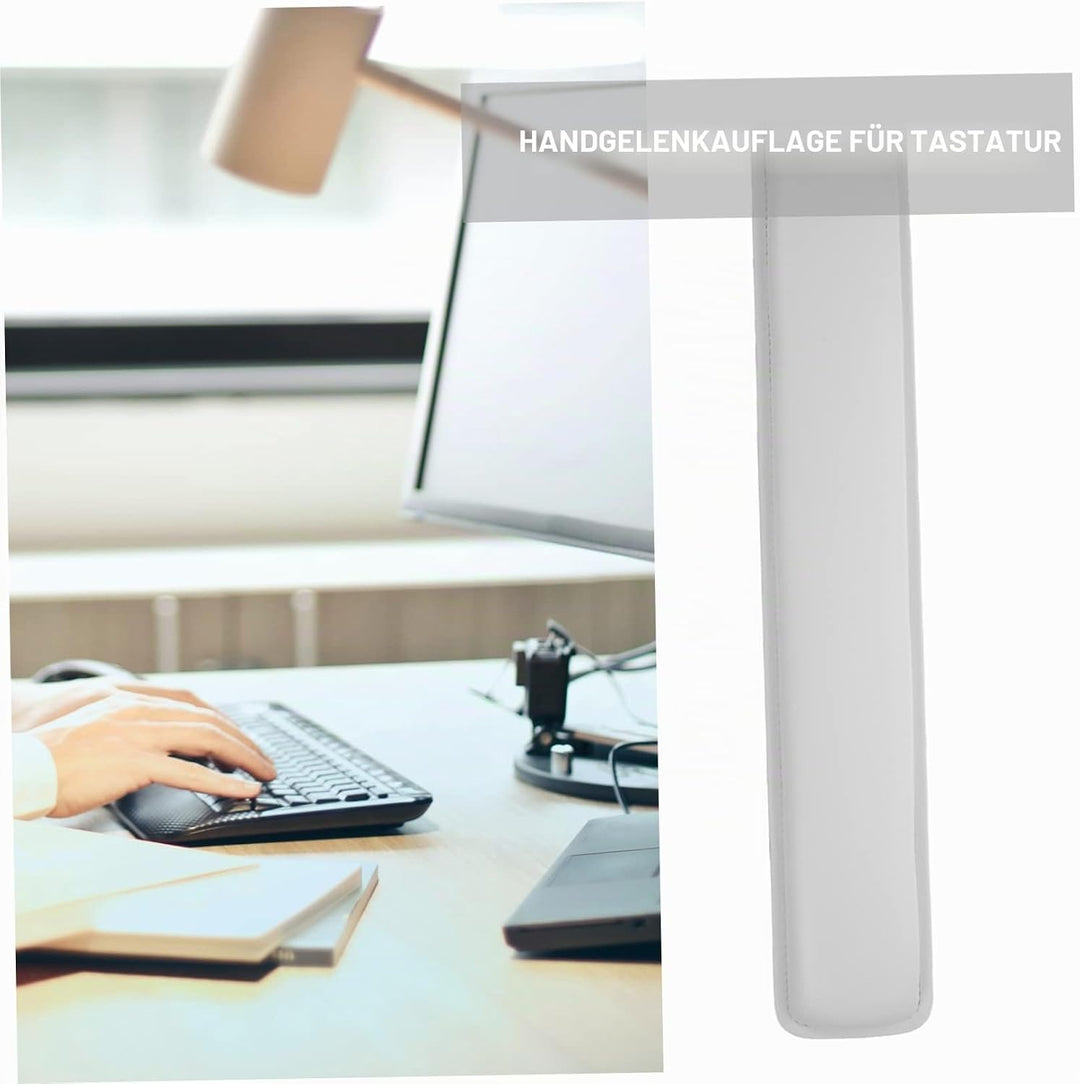 Ergonomische Tastatur Handgelenkauflage, Memory-Schaum Handstützpolster Für Büro Und Zuhause, Weiss,