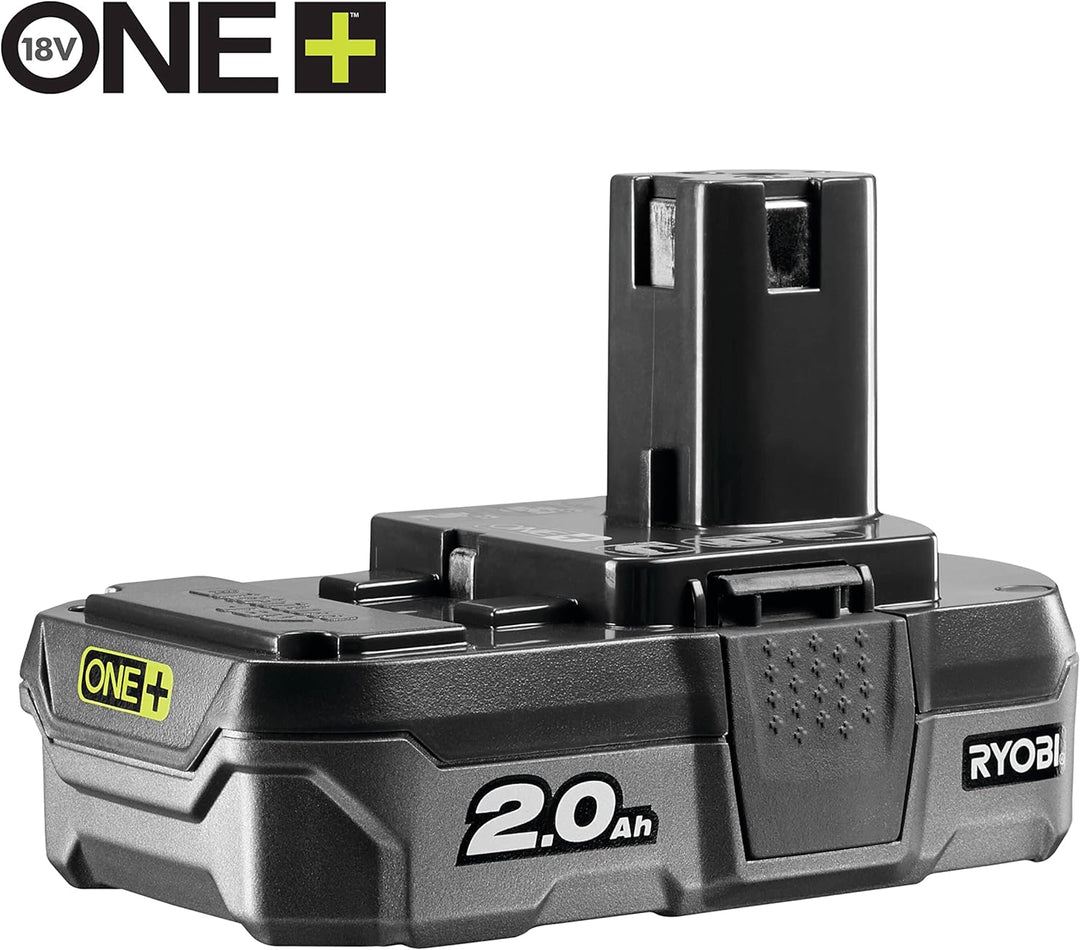 RYOBI - Combo 2 Werkzeuge: 1x Bohrschrauber R18DD3-0 + 1x Winkelschleifer 115mm R18AG-0 + 2x Akku 2,