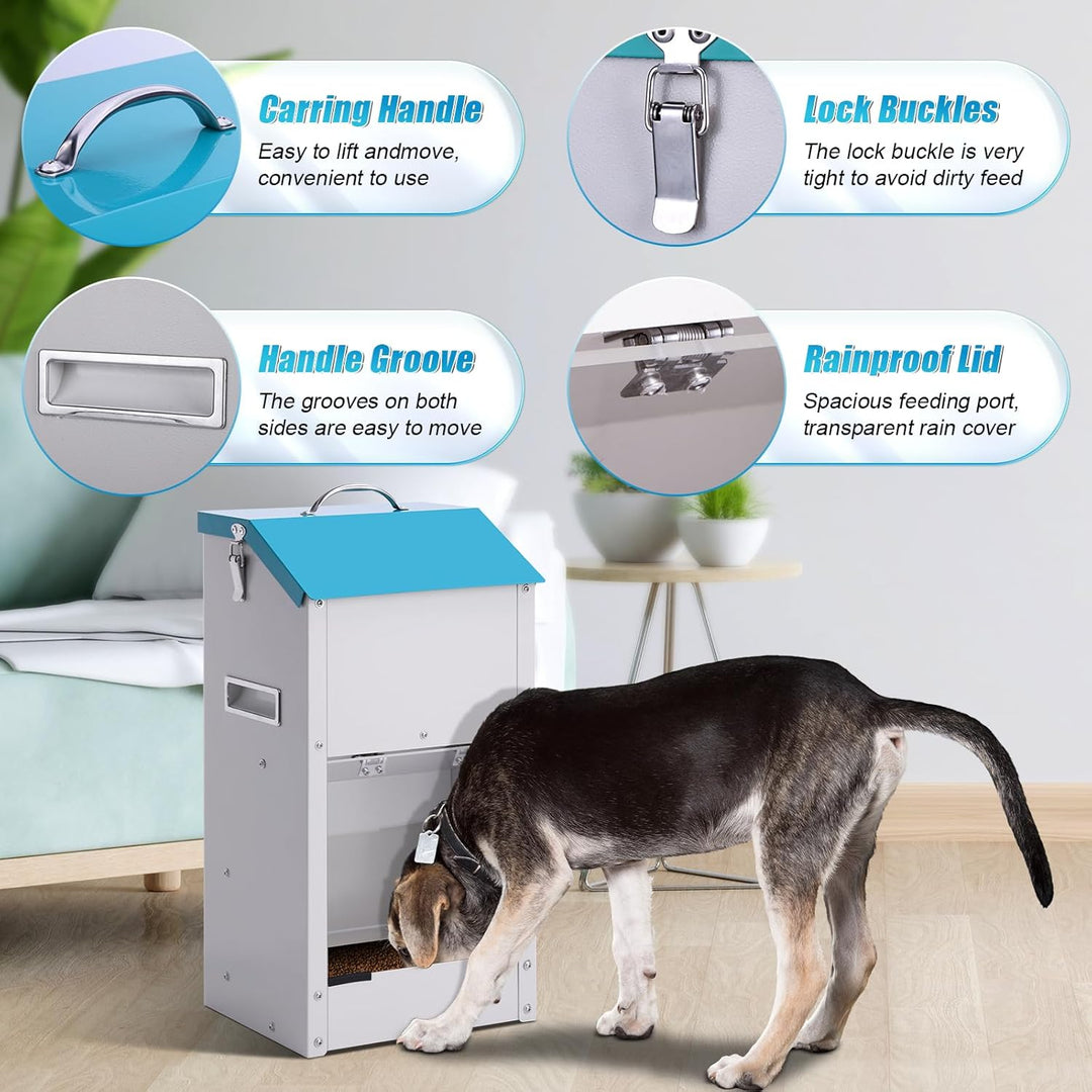 15lbs Futterautomat für Hunde und Katzen Automatischer Hundefutterautomat Hundefutterspender für Hau