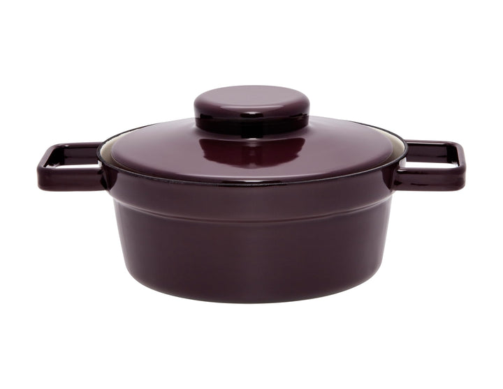 Riess, 2111-201, Kasserolle mit Deckel, Durchmesser 20 cm, Inhalt 1.2 Liter, DARK AUBERGINE, AROMAPO