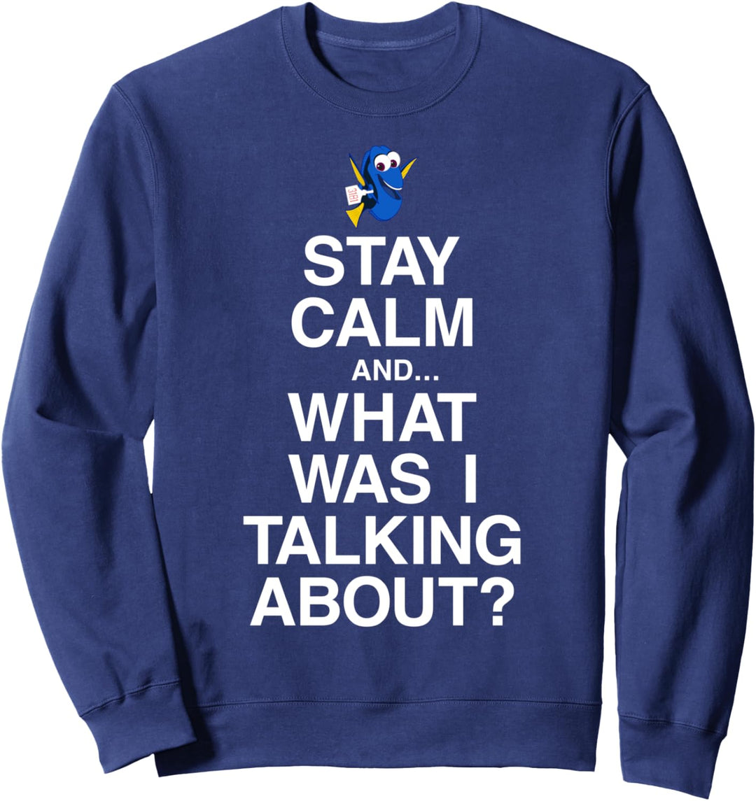 Disney Pixar Finding Dory Stay Calm Text Sweatshirt