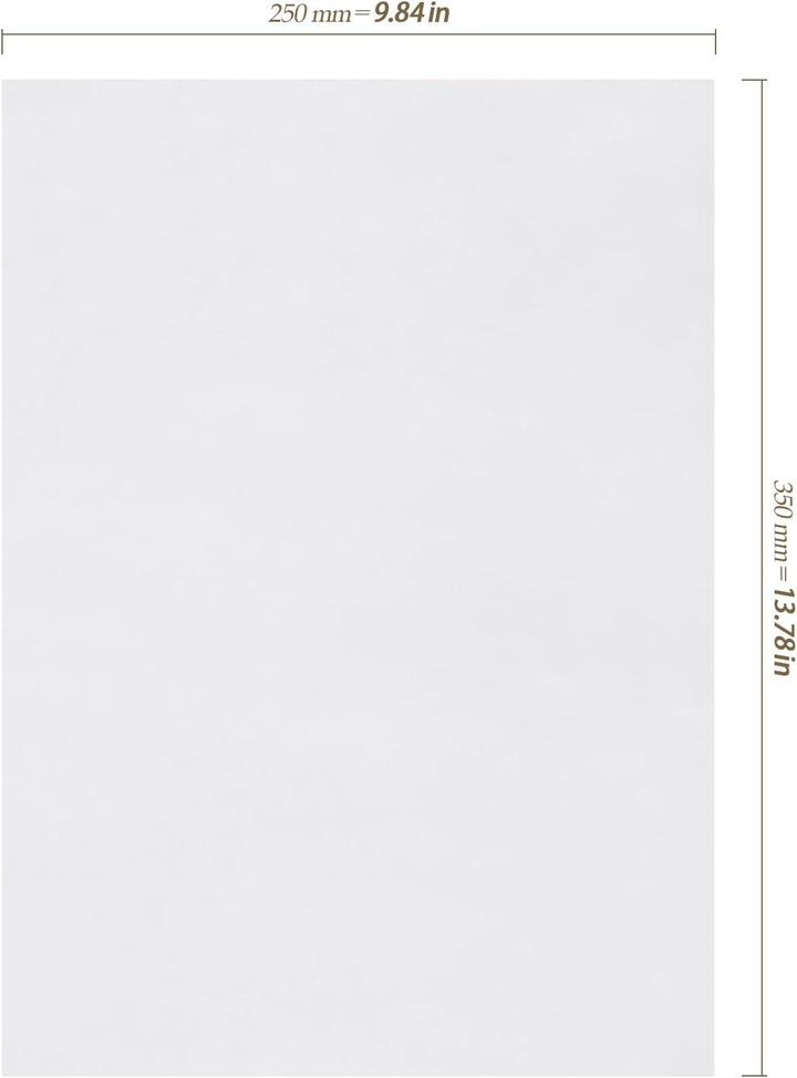 500 Stück 25 x 35cm Weiss Wachspapier, Butterbrotpapier Blatt, Gross Butterpapier Käsepapier für Bur