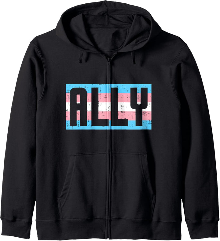 Ally Transgender Flag Transsexual Trans Pride LGBT Men Women Kapuzenjacke