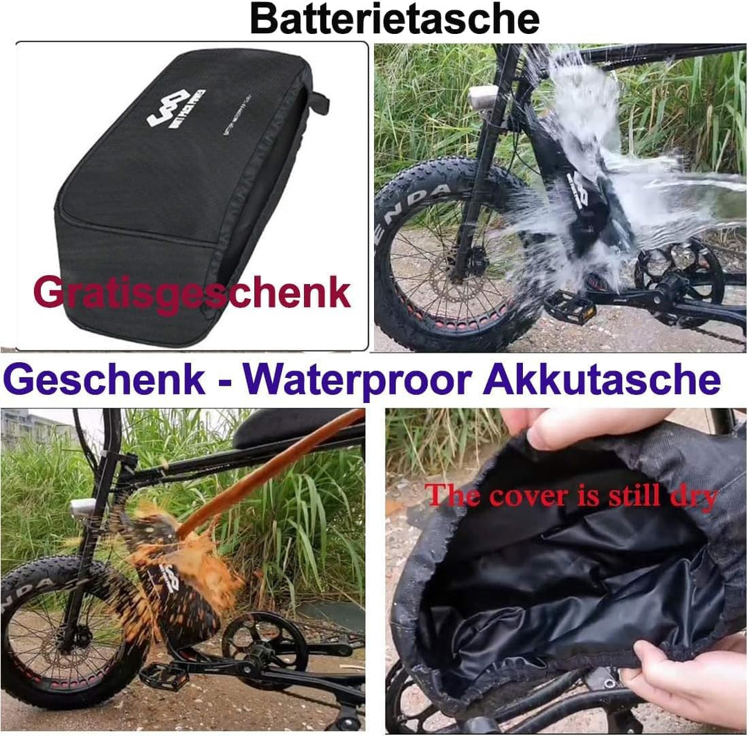 Unit Pack Power(A Grade-Zelle) 36V 48V 52V Ebike Akku 13-20Ah - Ebike Batterie passt für 1000W / 750