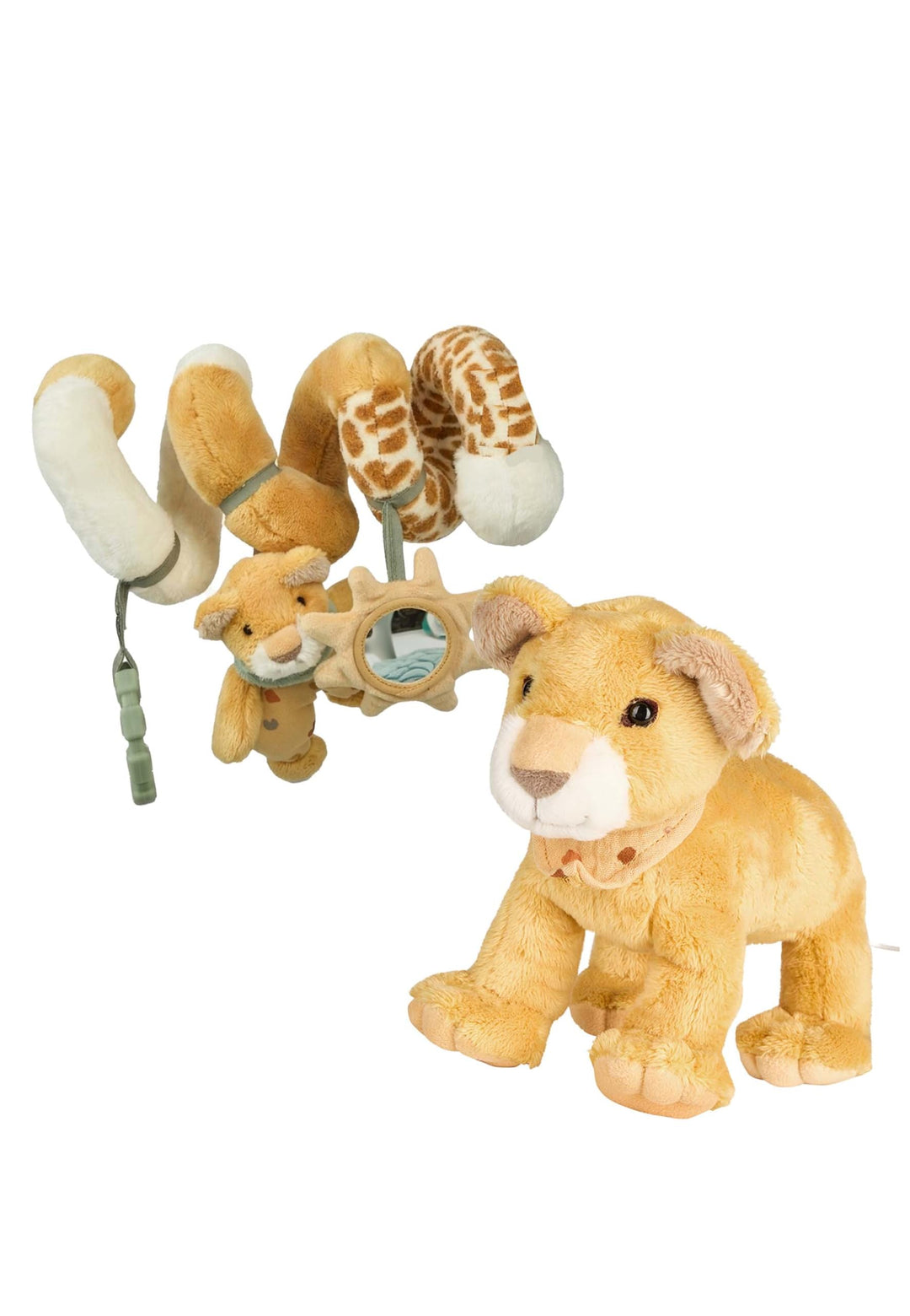 Sterntaler Multipack Spielwaren Löwe Leo Set, Spieluhr M und Spielzeugspirale, weiches Baby Geschenk