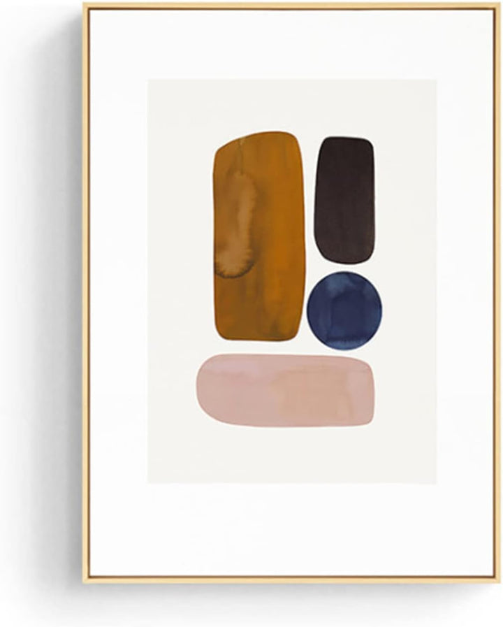 TROYSINC 3er Set Morandi Poster, Abstrakt Geometrie Bilder, Nordisch Kunstposter, Ohne Rahmen Leinwa