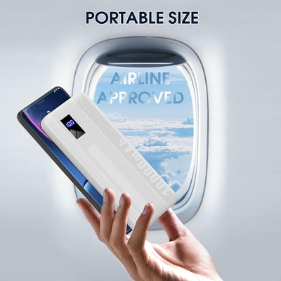 Power Bank, 10000mAh Powerbank Klein Aber Stark, Externe Handyakkus USB C Port, Externer Akku LED Di