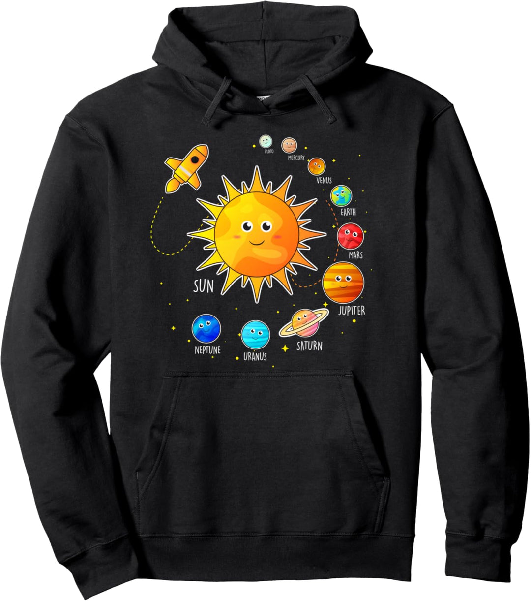 Sonnensystem Kinder Weltraum Planeten Universum Sonne Spruch Pullover Hoodie