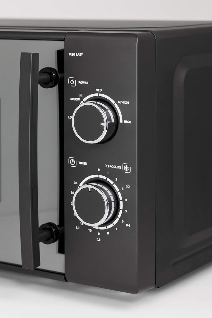 CASO | M20 EASY Mikrowelle | einfache Bedienung, 20 L Garraum, 700 Watt Leistung, Drehteller Ø 25,5c