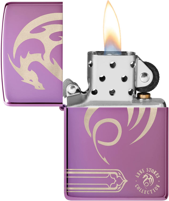 Zippo Dragon Feuerzeuge Farbig High Polish Purple - Dragon, Farbig High Polish Purple - Dragon