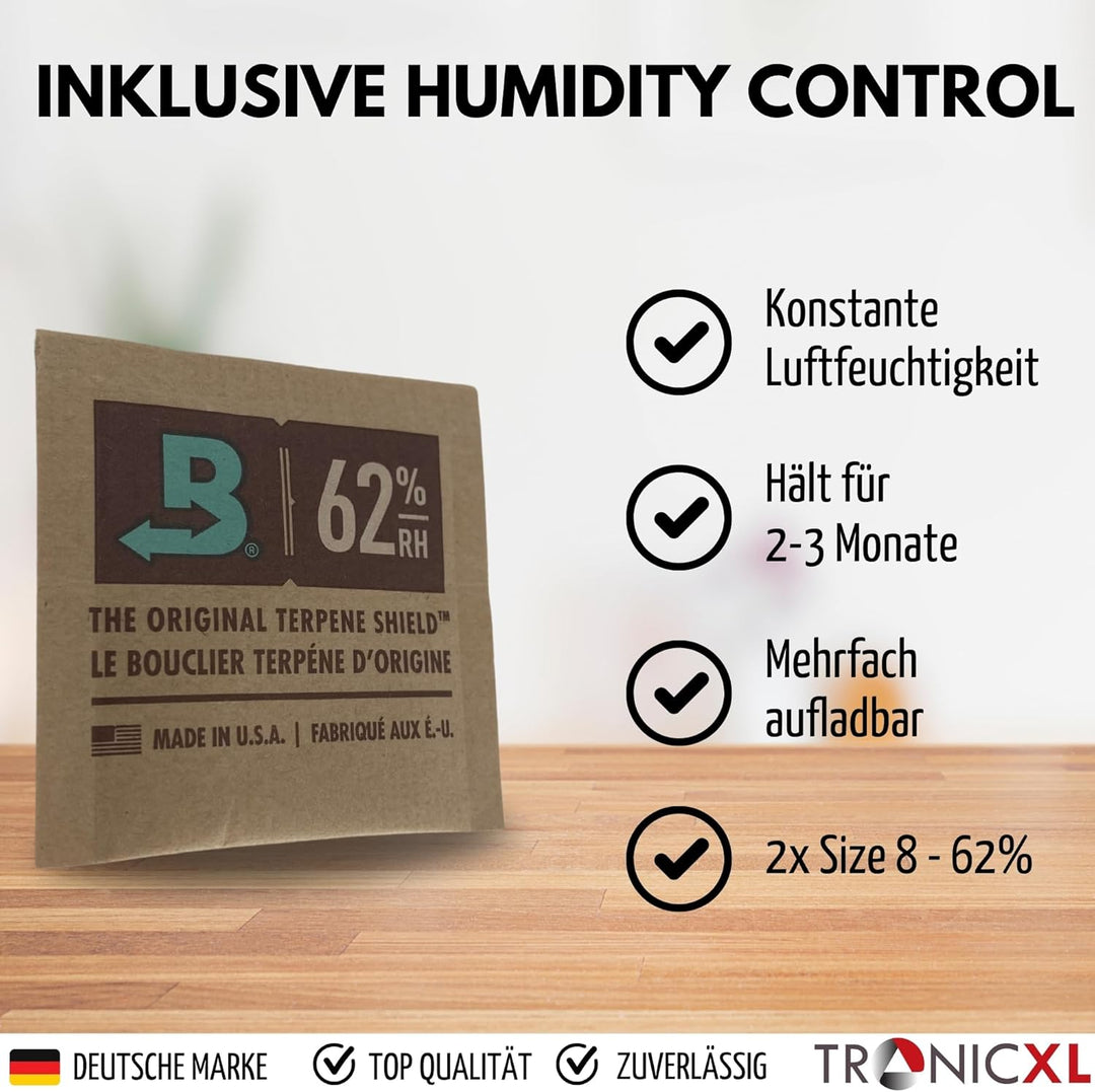 TronicXL 2x 700ml Vakuum Kräuter Borosilikat Glas Aufbewahrung Vorratsglas Ernte luftdicht Glasbehäl