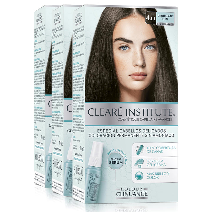 Clinuance | Permanente Coloration ohne Ammoniak | Empfindliches Haar | 4.01 Kalte Schokolade | 170ml