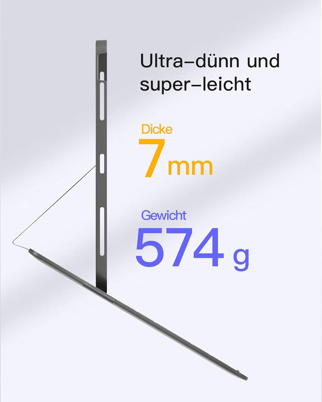 Inateck Tastatur Hülle Kompatibel mit Air 13 Zoll (M3/M2,2025/2024), Ultraleichte Tastatur Hülle für
