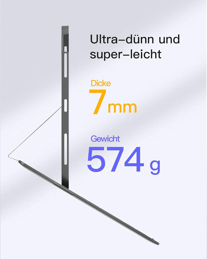 Inateck Tastatur Hülle Kompatibel mit Air 13 Zoll (M3/M2,2025/2024), Ultraleichte Tastatur Hülle für