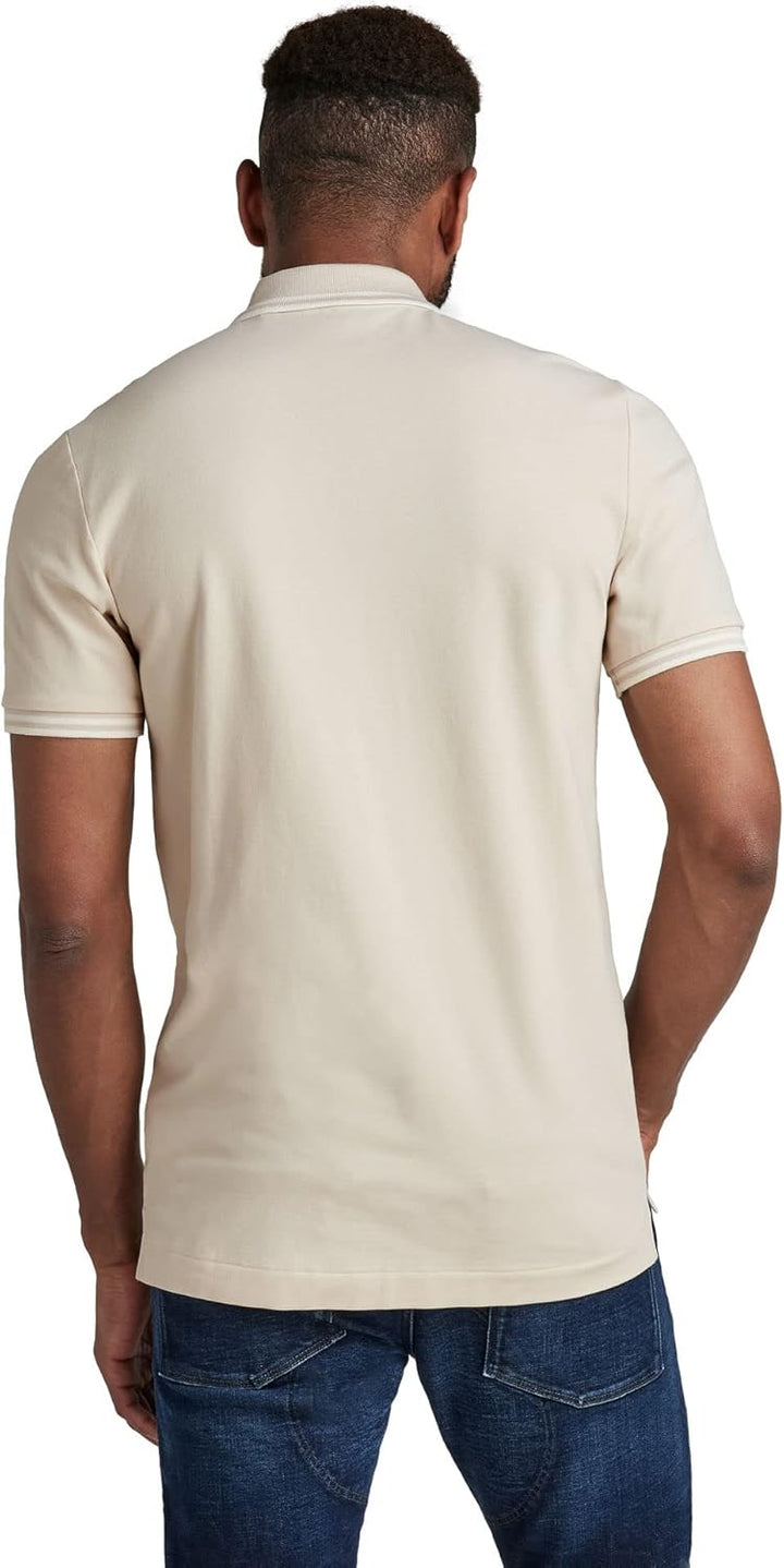 G-STAR Herren Dunda Slim Stripe Polo Polos, S Weiß (Dk Talc D17127-5864-a488)