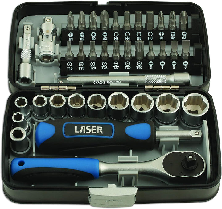 Laser 5960.0 Einsatz und Bits, Satz, 1/4 Zoll Antrieb, 38-Teilig