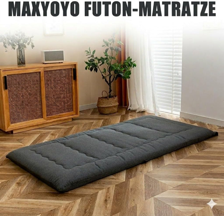 MAXYOYO Tragbarer Faltbarer Futon -Matratze, Hypoallergener Stoff Und Speicherschaummatratze Mit Gri