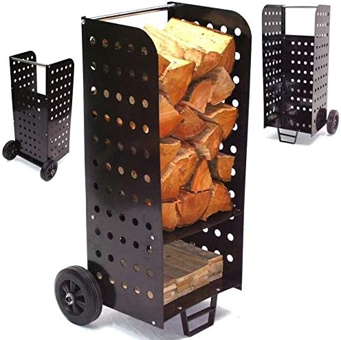Kaminholzwagen Kaminholzkorb XL Holzwagen Holzkorb Holz Kaminkorb Brennholz