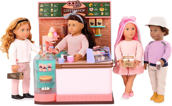 Our Generation – Love U Latte – Kaffe Shop Spielset – Spielzeugessen – 46 cm Puppe Zubehör – Fantasi