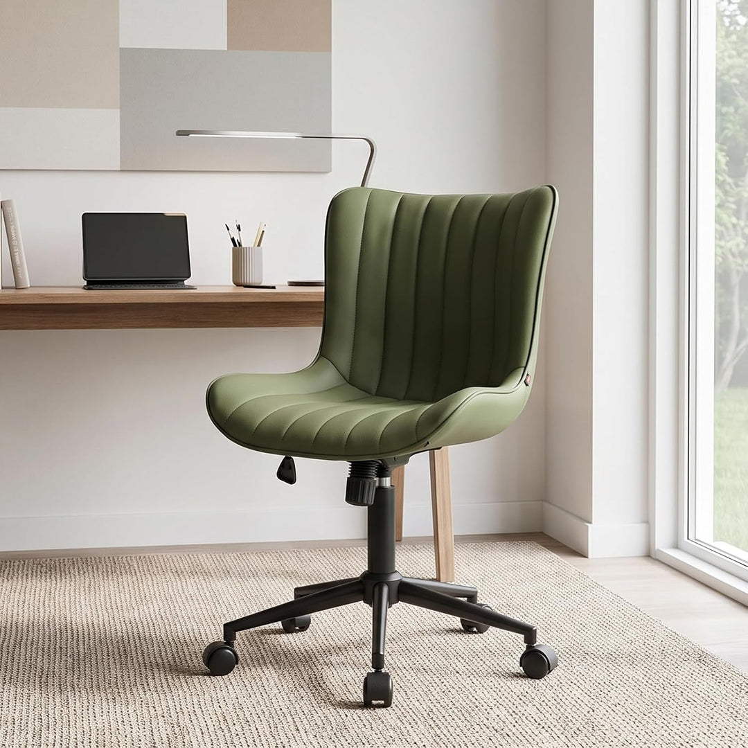 YOUTASTE Bürostuhl Ergonomisch, Schreibtischstuhl Höhenverstellbar, Bürostuhl mit PU-Leder &amp; Rollen,