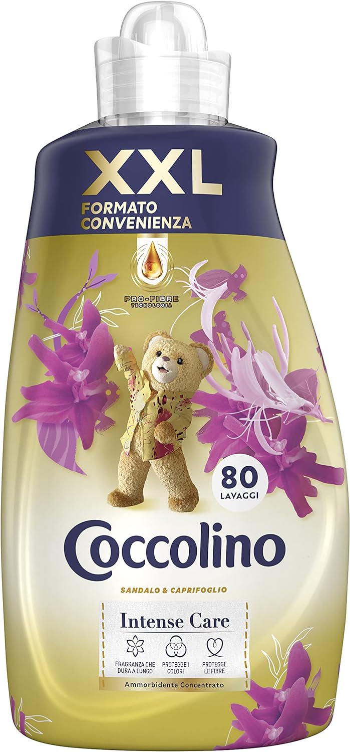 Coccolino Weichspüler-Konzentrat, Sandelholz & Geissblatt, 8 Liter, 320 Waschladungen, 4 x 80 Waschg