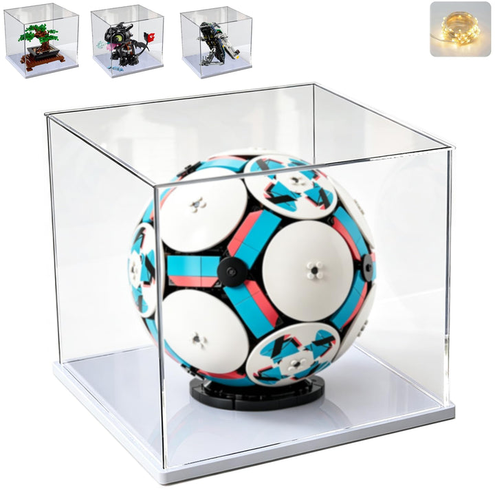 Acryl Vitrine Schaukasten für Lego 10281 43249 75403 75381, Glasvitrine Acrylbox Transparent Würfel