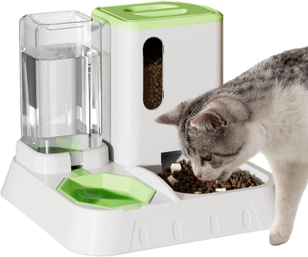 Futter- Und Wasserspender Für Katzen, Automatischer Futterautomaten Für Katzen & Kleine Hunde, 2 In