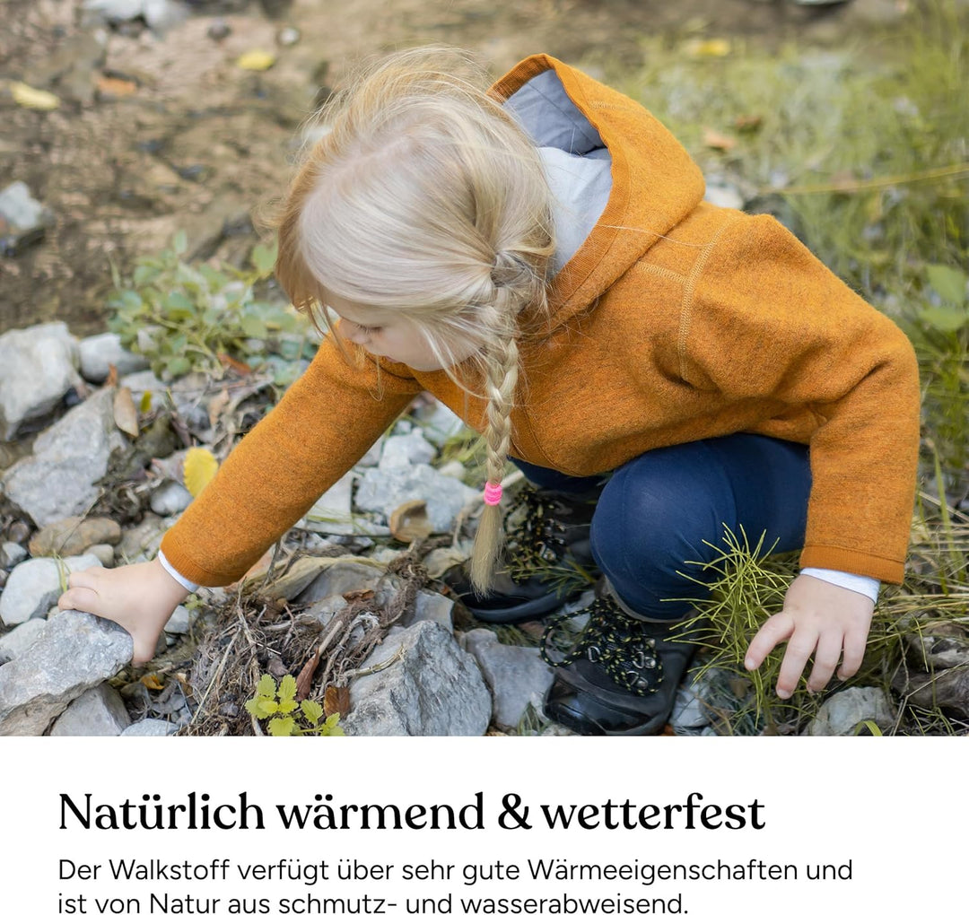 Ehrenkind® Walkjacke | Jacke für Kind aus Natur Schurwolle mit Reissverschluss | Walk Jacke für Baby